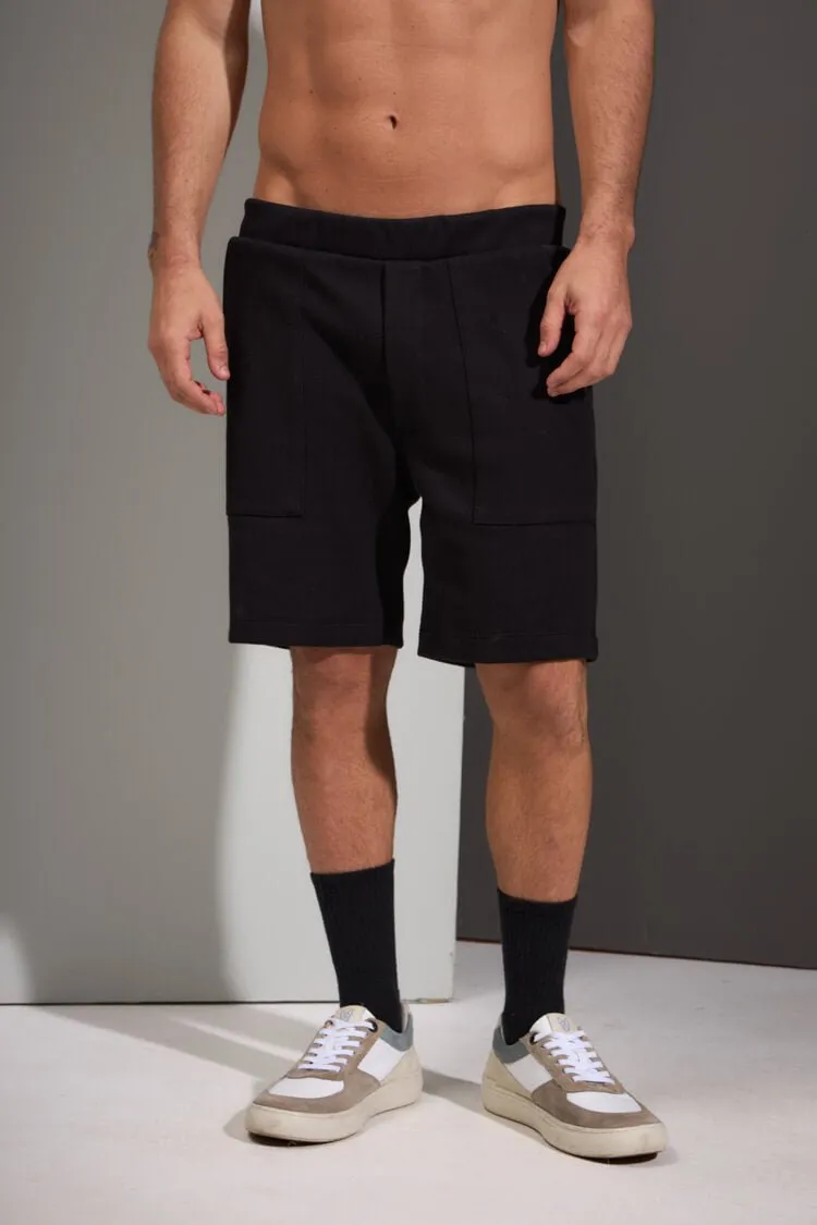 BERMUDA CAMPOS ALGODÃO - PRETO