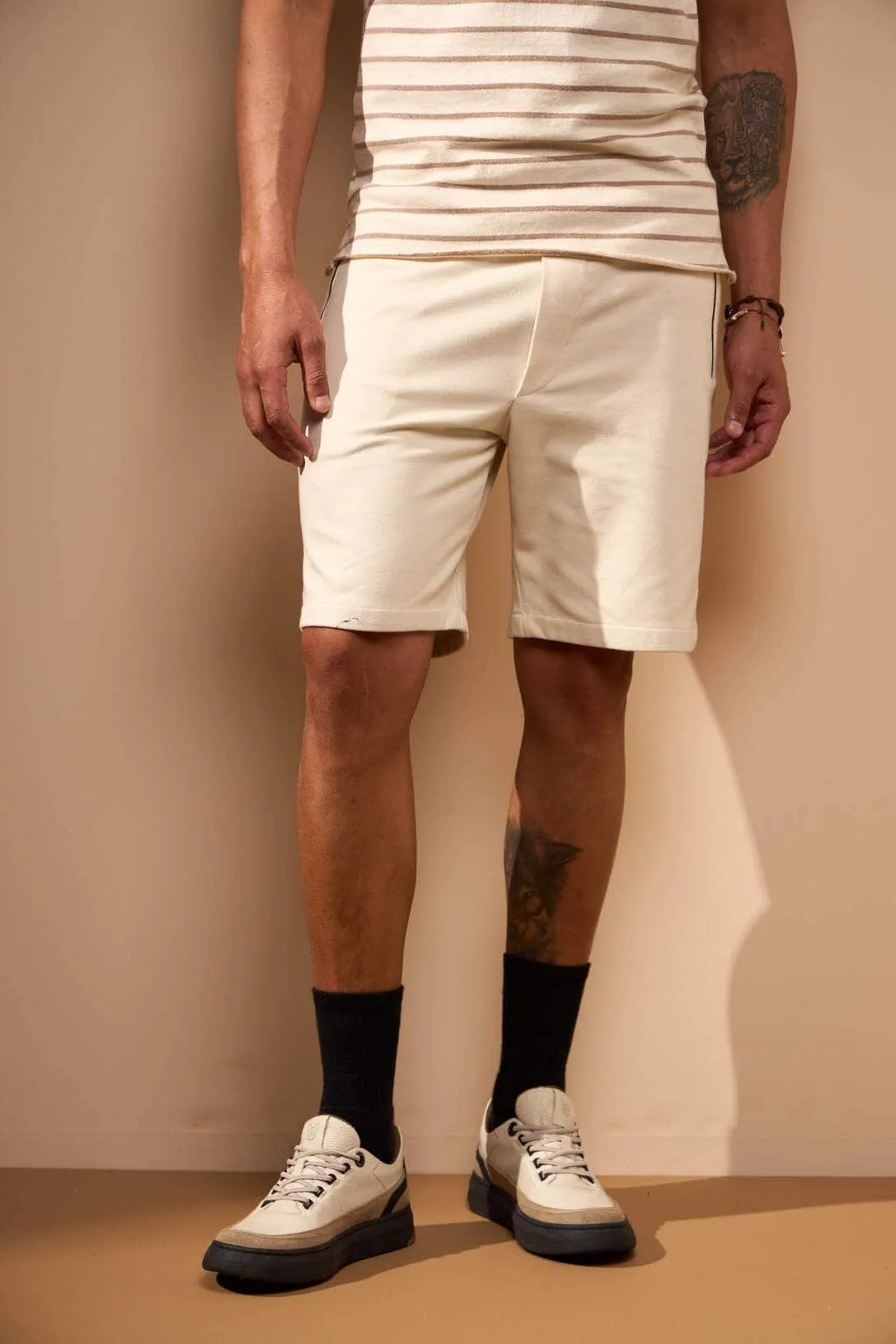 BERMUDA CONEXÕES ALGODÃO - AREIA