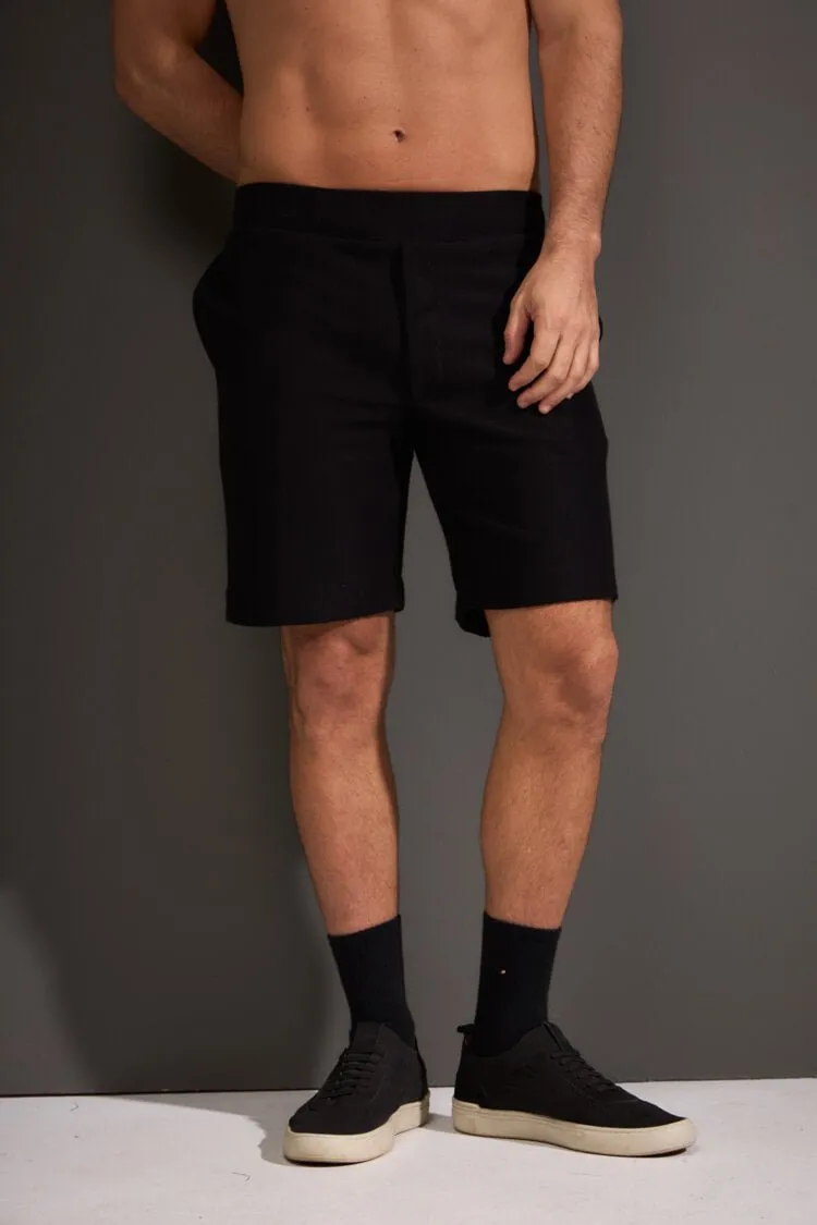 BERMUDA FLORESTA 100% ALGODÃO - PRETO