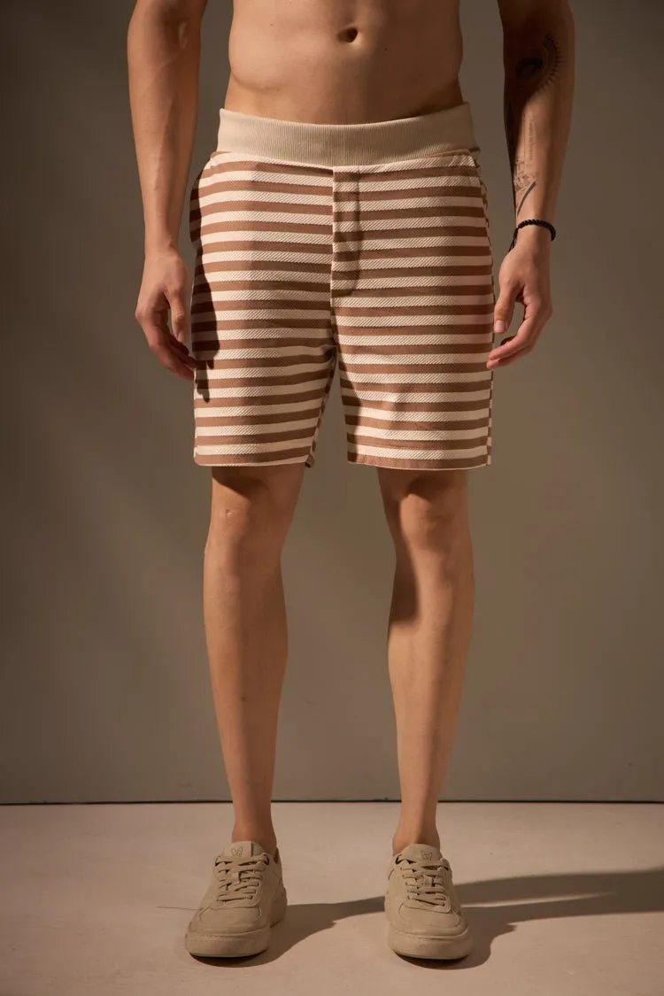 BERMUDA HORIZONTE INFANTIL ALGODÃO - AREIA