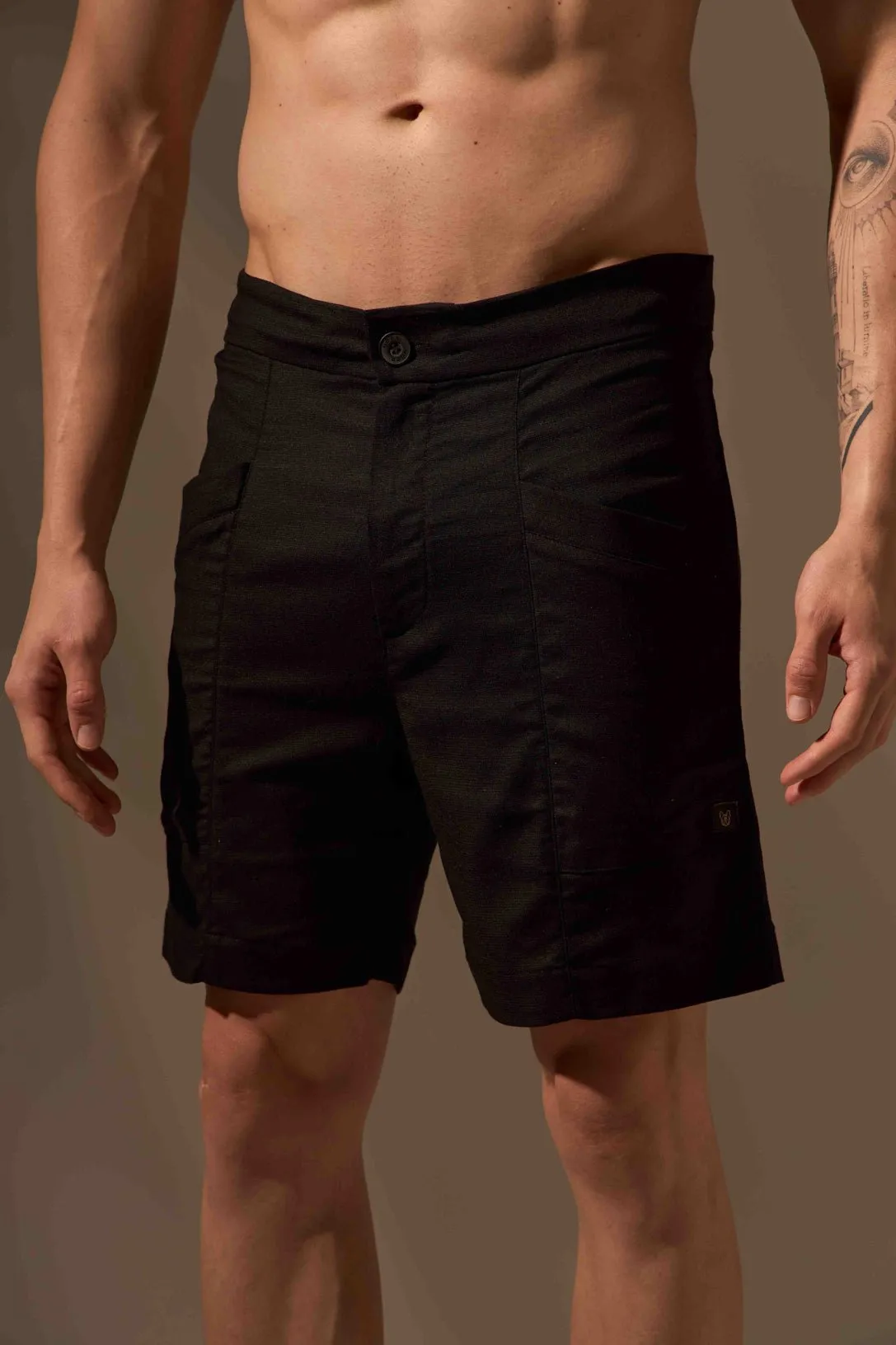 BERMUDA RITMO FLOW LINHO - PRETO