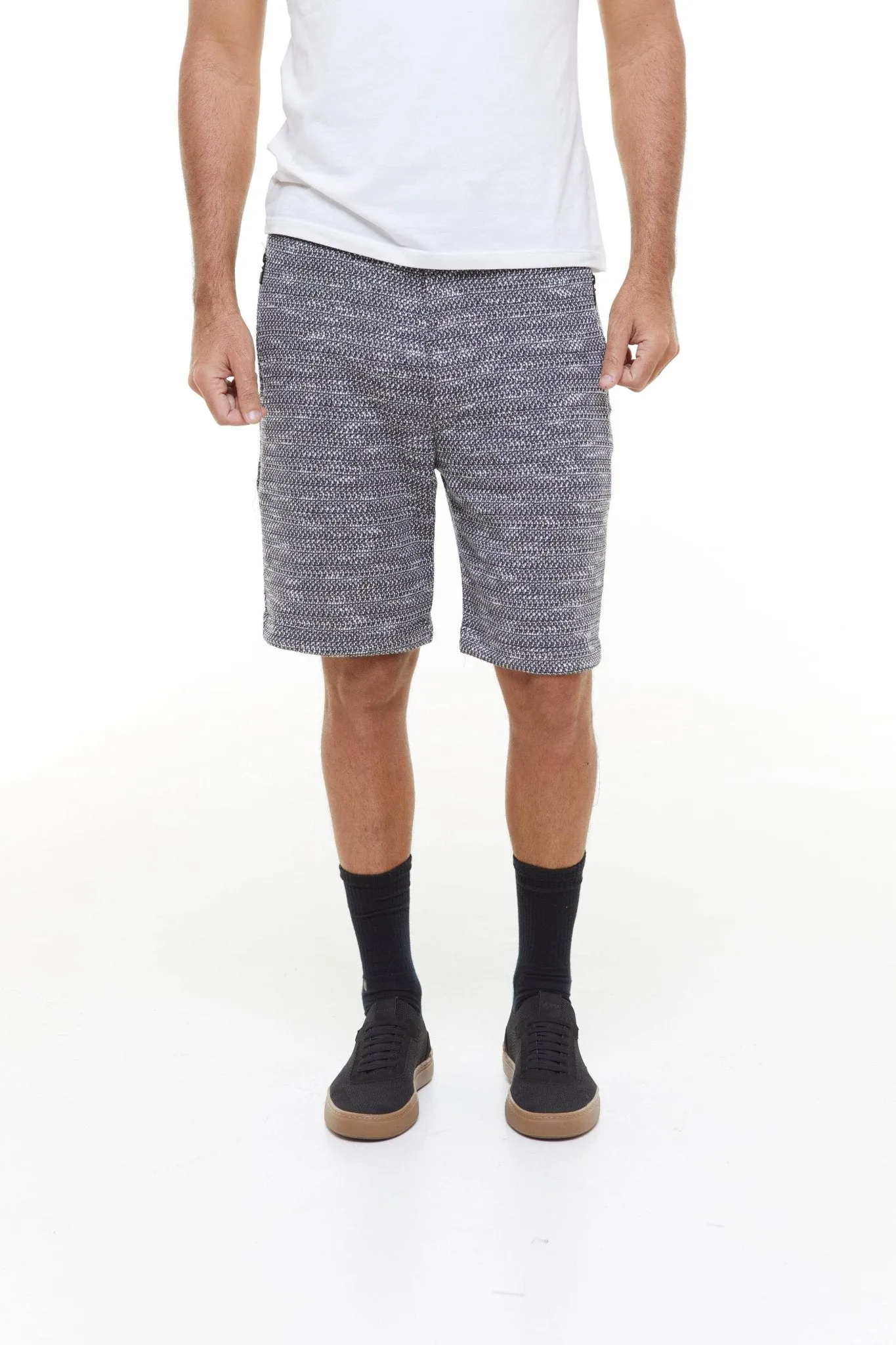BERMUDA RUMOS ALGODÃO - CINZA E PRETO