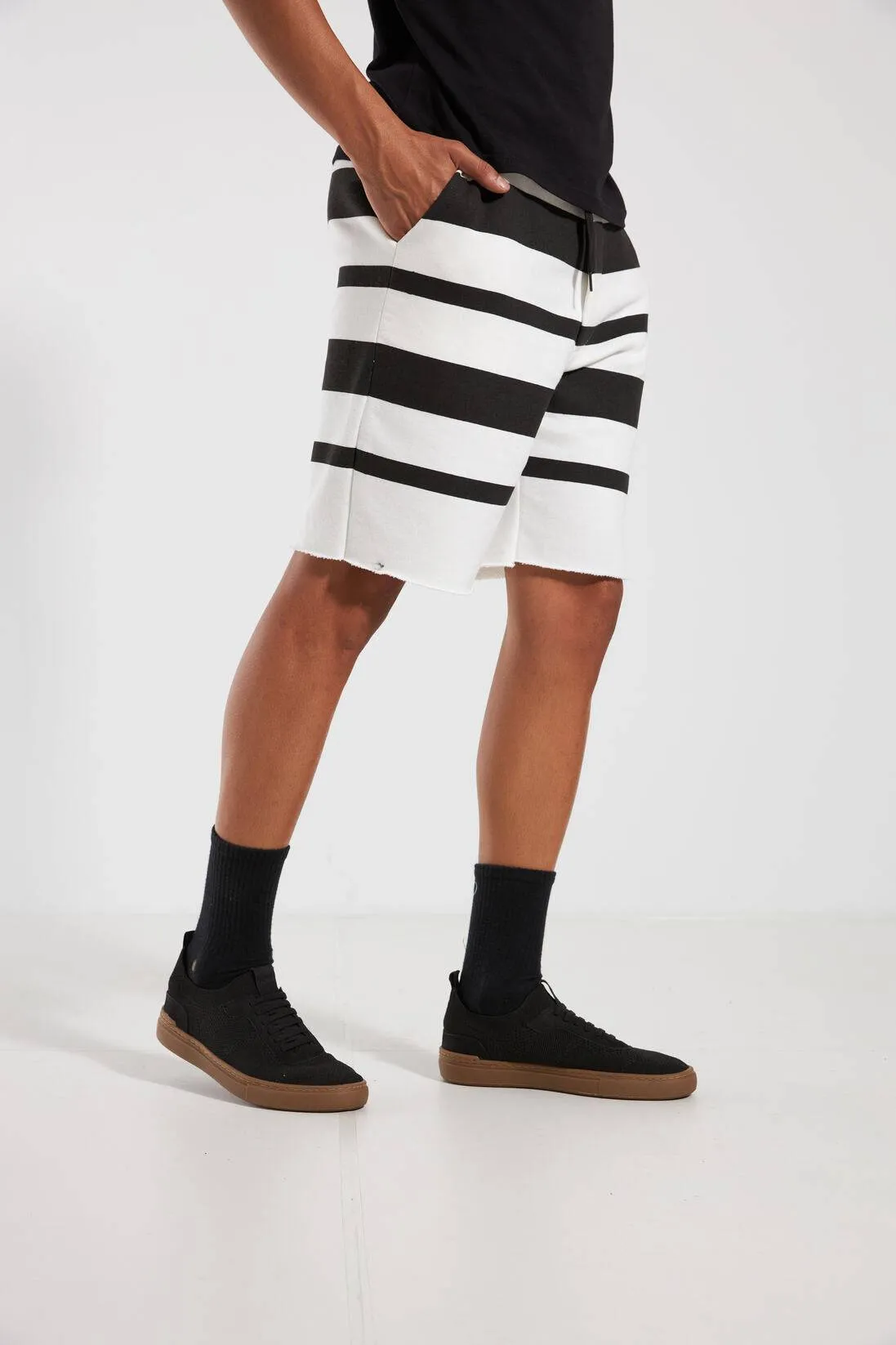 BERMUDA SOL LISTRAS - OFF WHITE