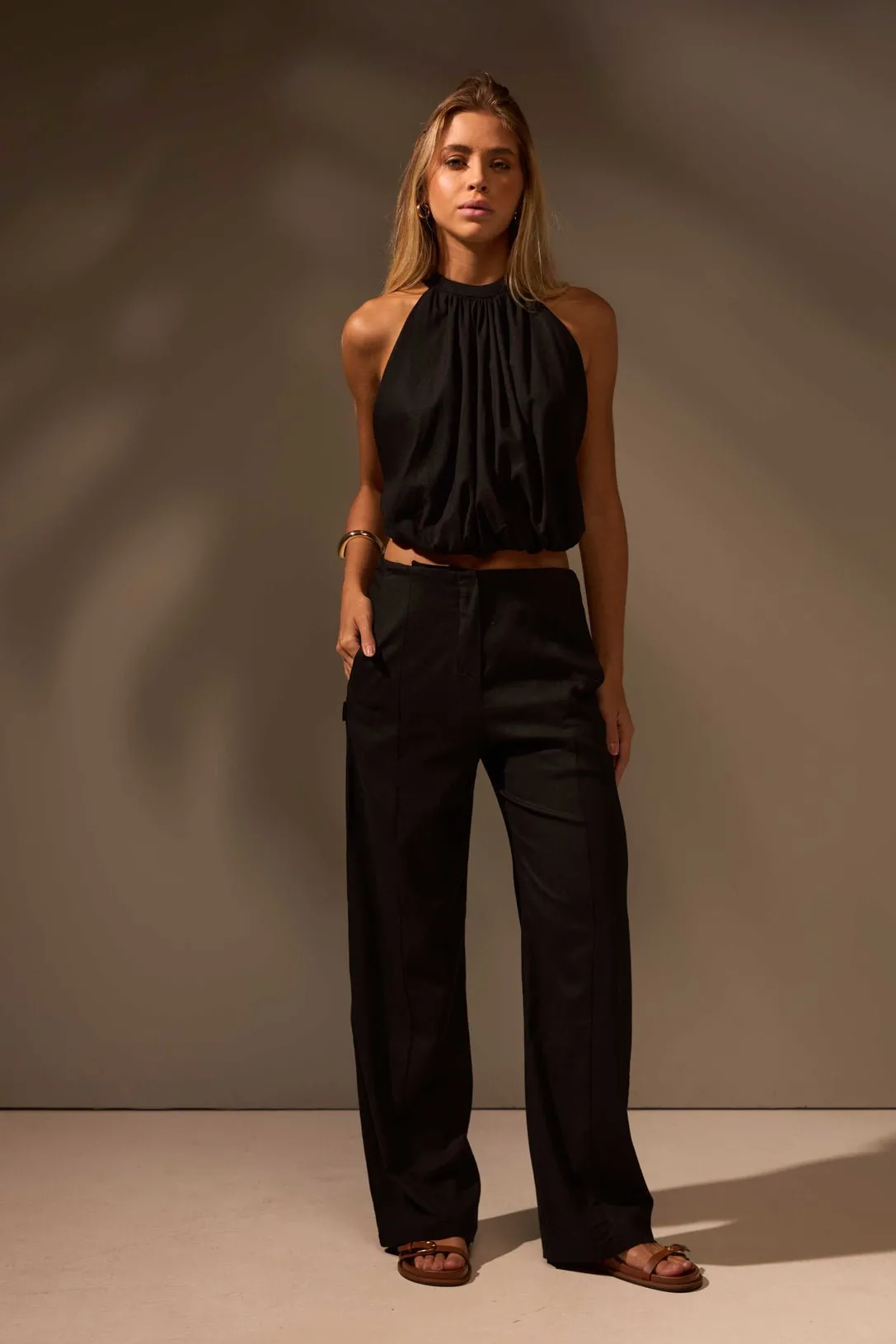 BLUSA DUNAS LINHO - PRETO