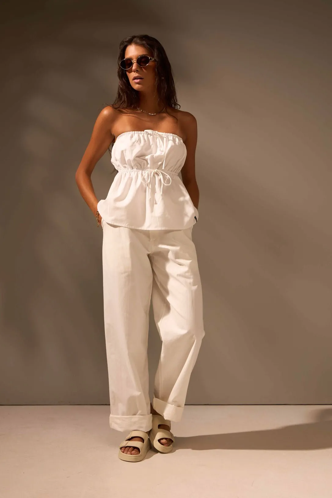 BLUSA ONDAS ALGODÃO - BRANCO