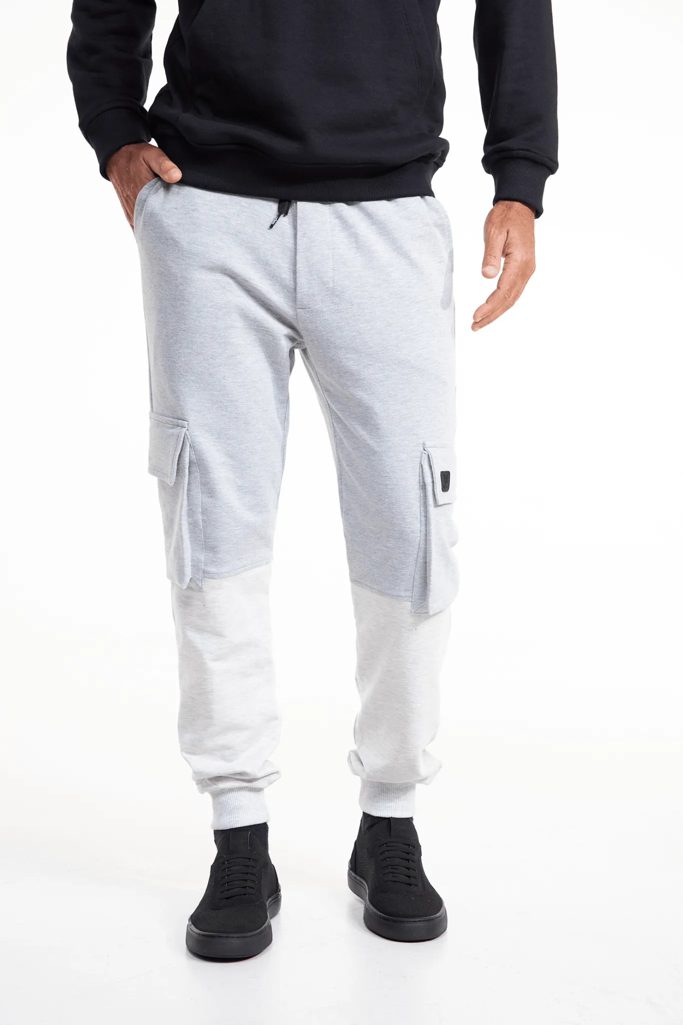 CALÇA CARGO MOLETOM - CINZA