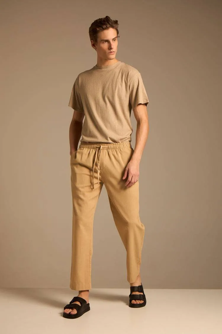 CALÇA CORUMBAU LINHO - PALHA