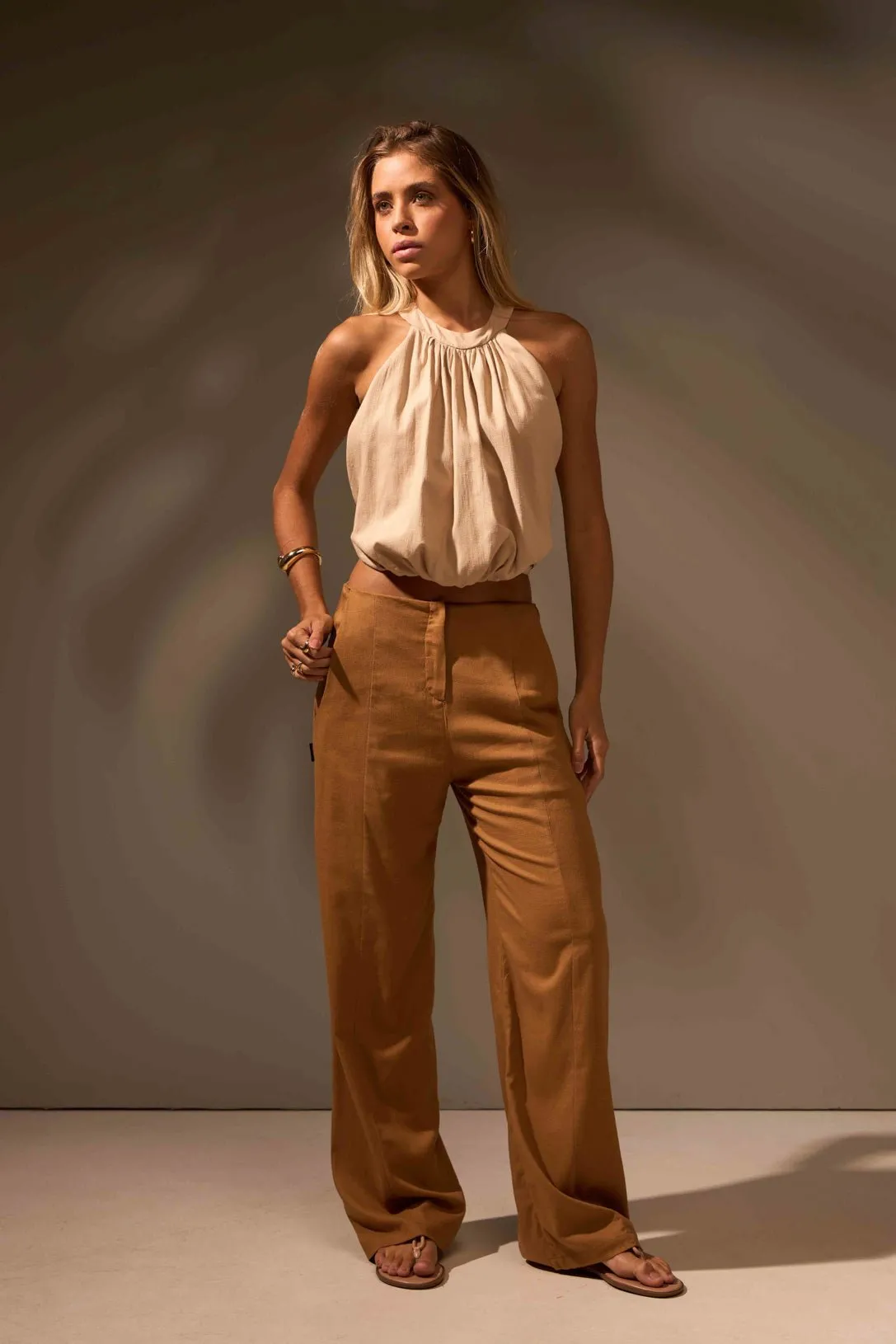 CALÇA DUNAS LINHO - CAMEL