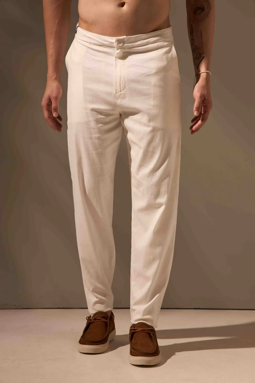 CALÇA FLOW LINHO - OFF WHITE