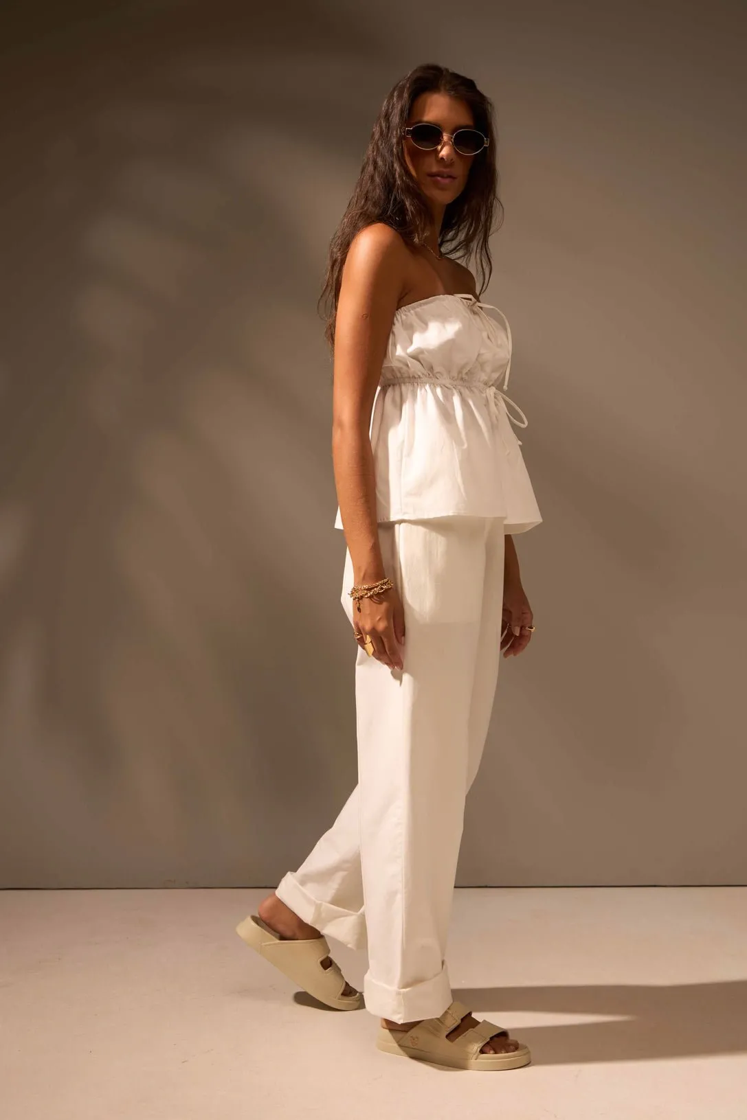 CALÇA ONDAS ALGODÃO - BRANCO