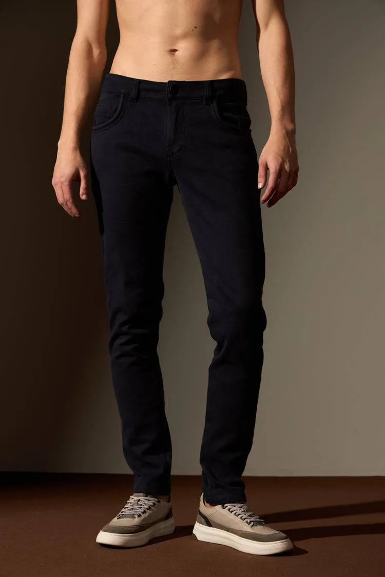 CALÇA PRO ALGODÃO MOLETOM JEANS - MARINHO