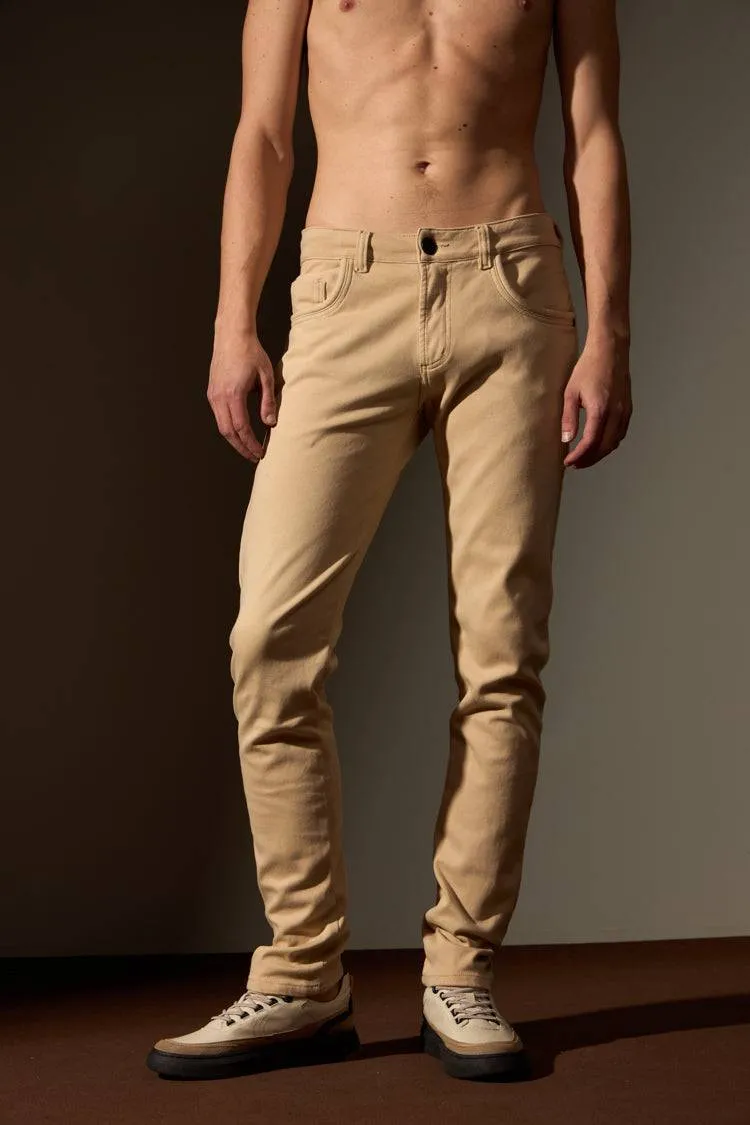 CALÇA PRO ALGODÃO MOLETOM JEANS - PALHA