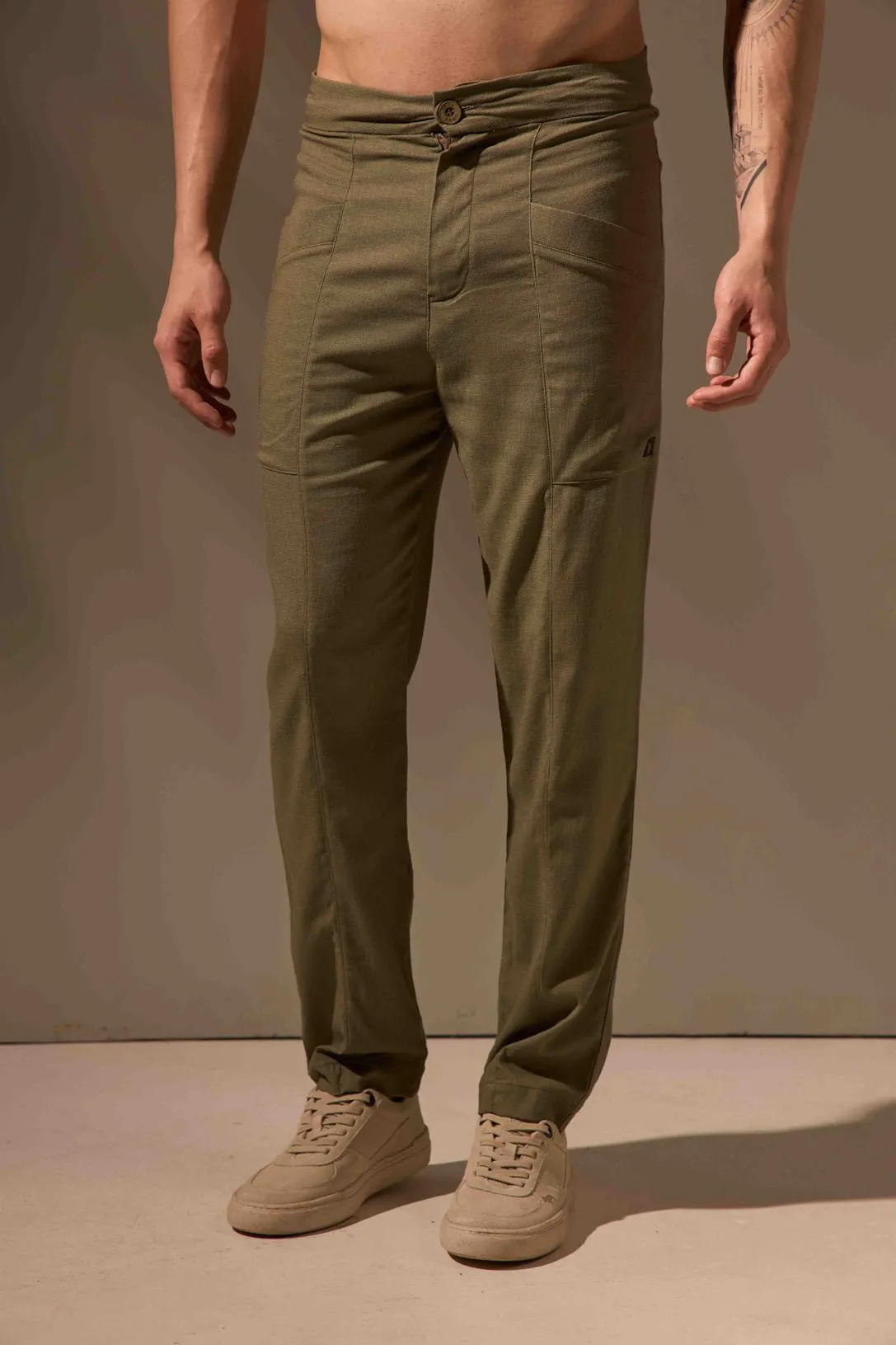 CALÇA RITMO LINHO - VERDE