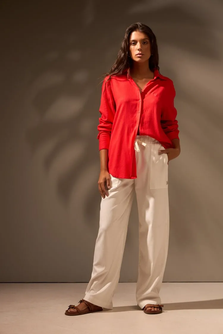 CALÇA SUNSET LINHO - OFF WHITE