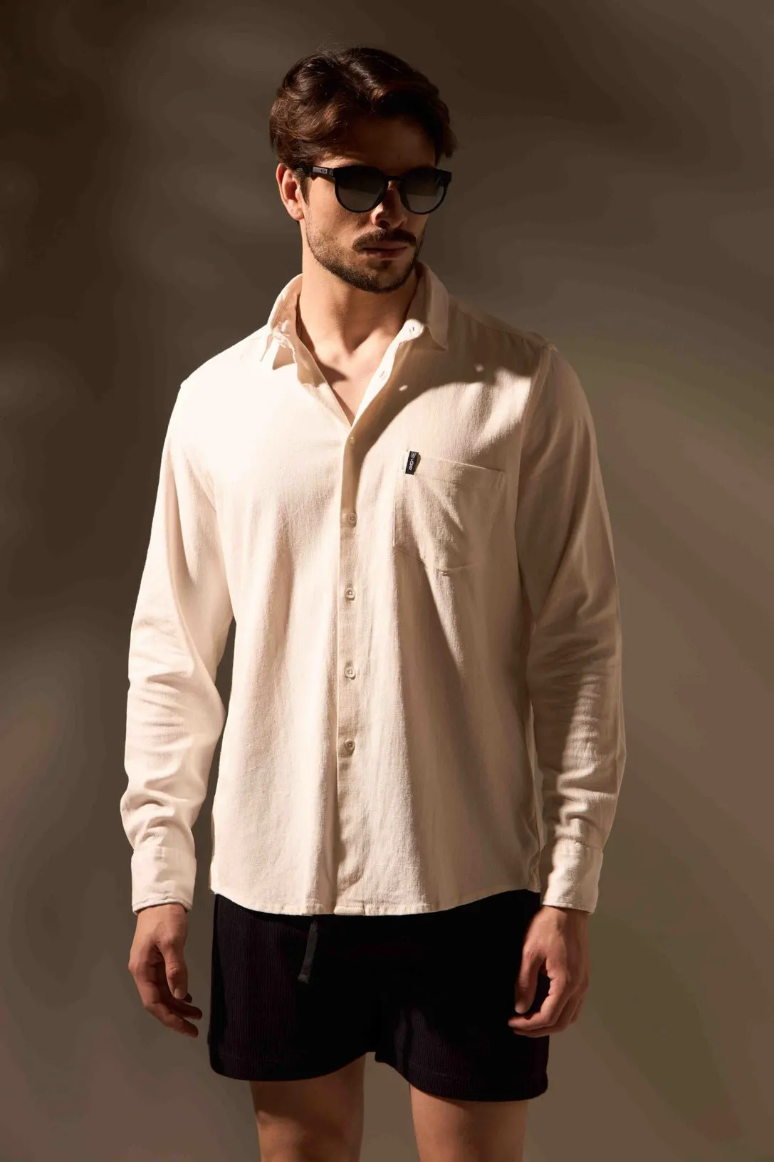 CAMISA LINHO FLOW - OFF WHITE
