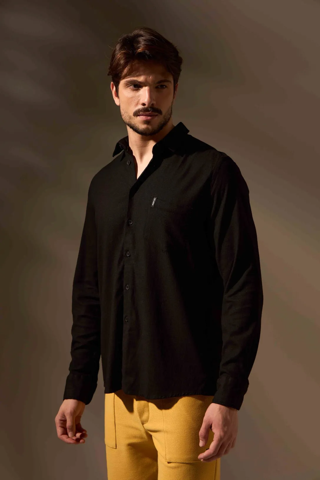 CAMISA LINHO FLOW - PRETO