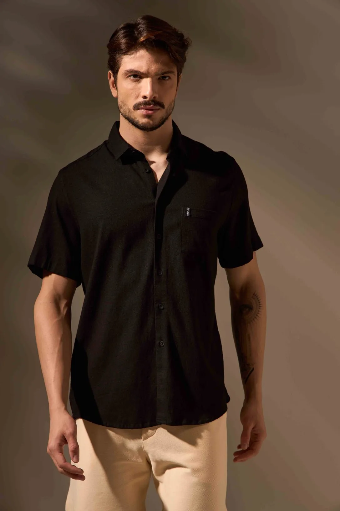 CAMISA LINHO FLOW - PRETO