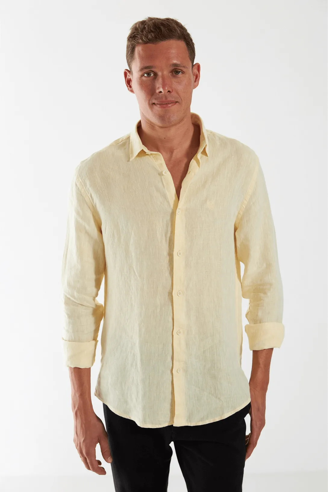 CAMISA LINHO GIBSON - AMARELO
