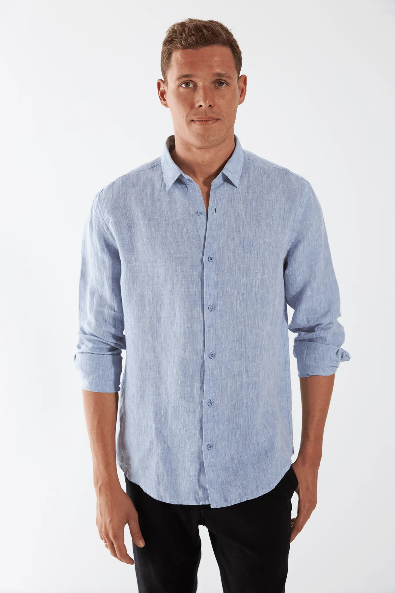 CAMISA LINHO GIBSON - AZUL