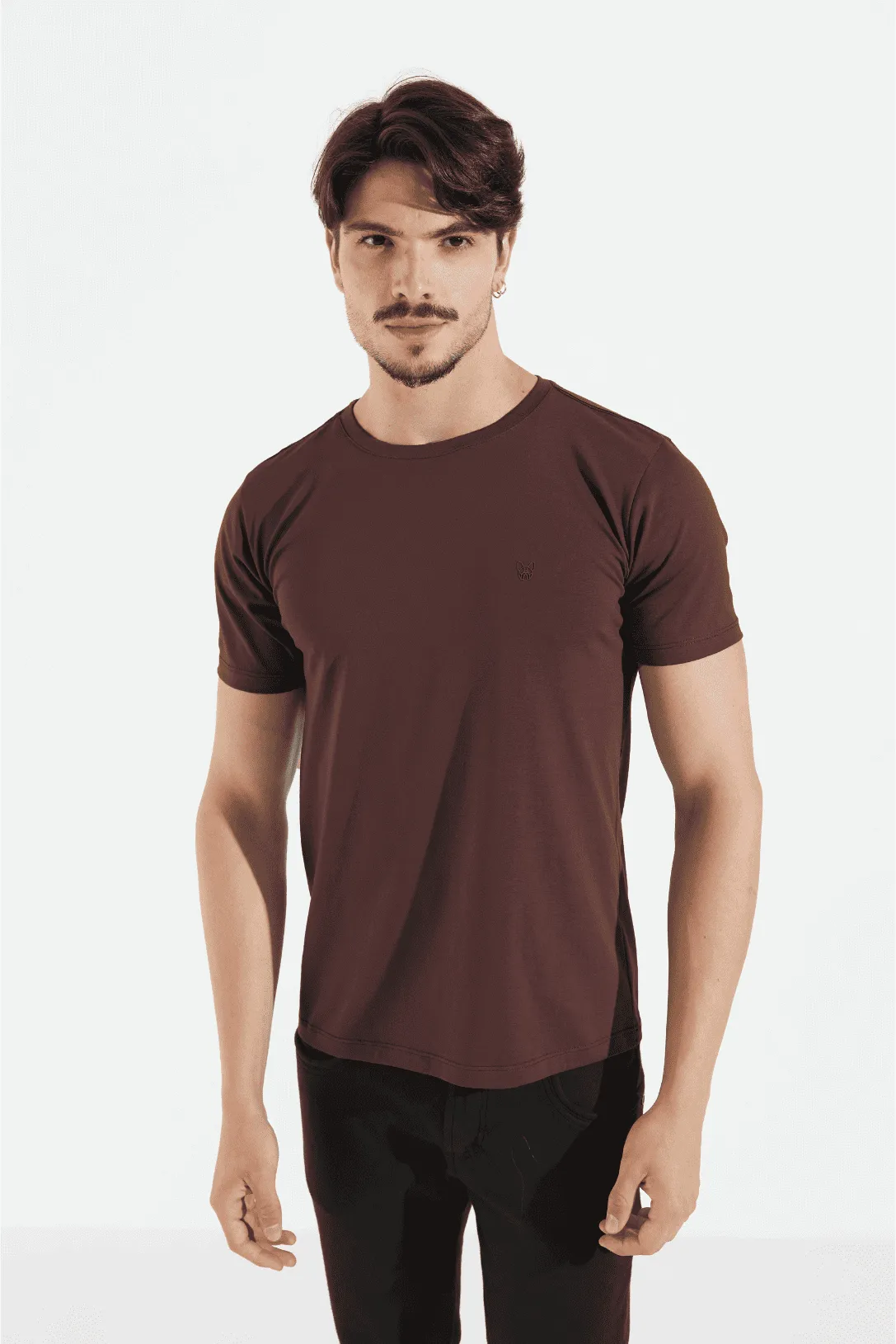 CAMISETA ESSENCIAL ALGODÃO EGÍPCIO - MARROM