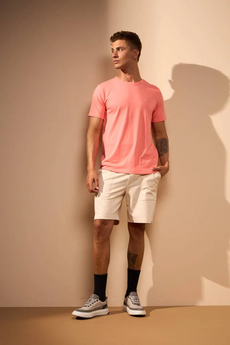 CAMISETA ESSENCIAL ALGODÃO EGÍPCIO - SALMÃO