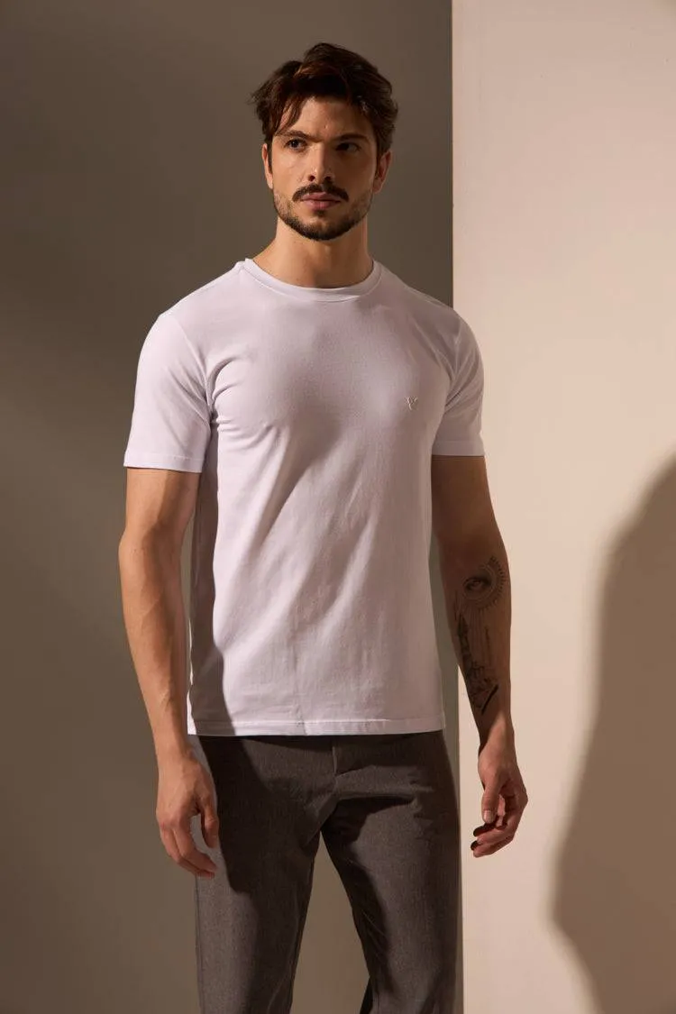 CAMISETA ESSENCIAL ALGODÃO PIMA - BRANCO