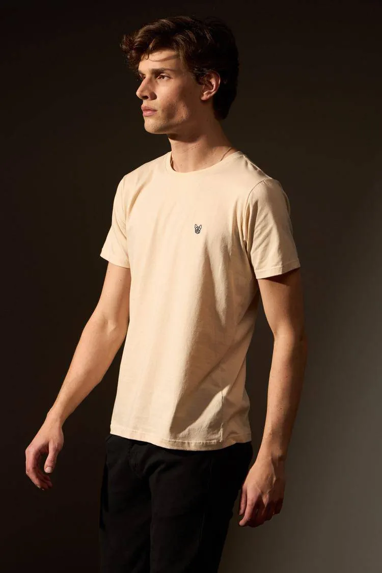 CAMISETA ALGODÃO PIMA SOUL - AREIA E PRETO