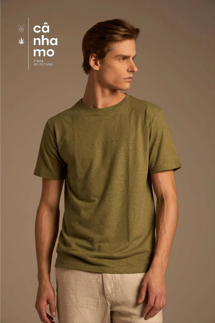 CAMISETA CONCEITO FIBRA NATURAL CÂNHAMO - VERDE