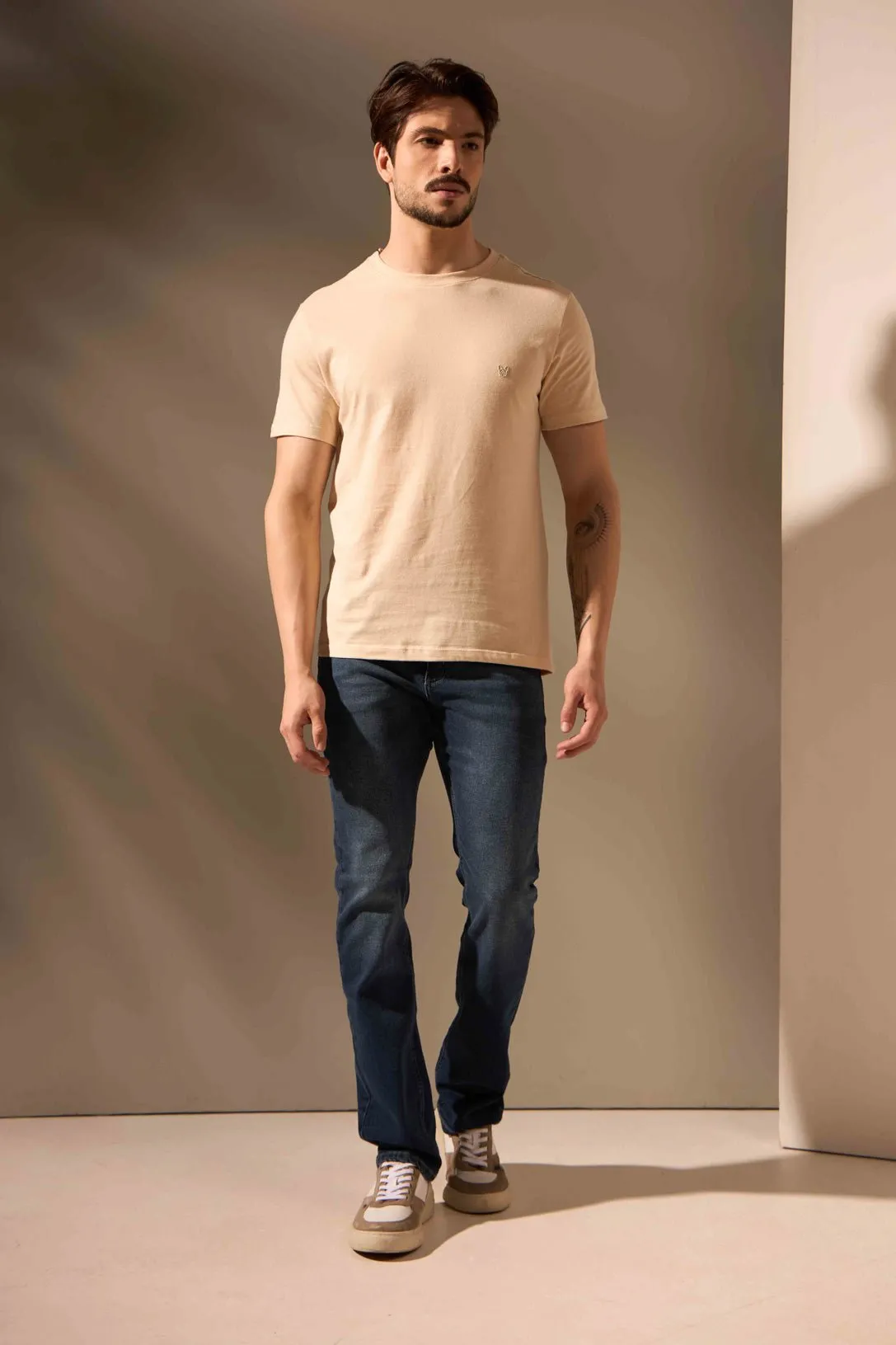 CAMISETA CONFORTO 100% ALGODÃO - AREIA