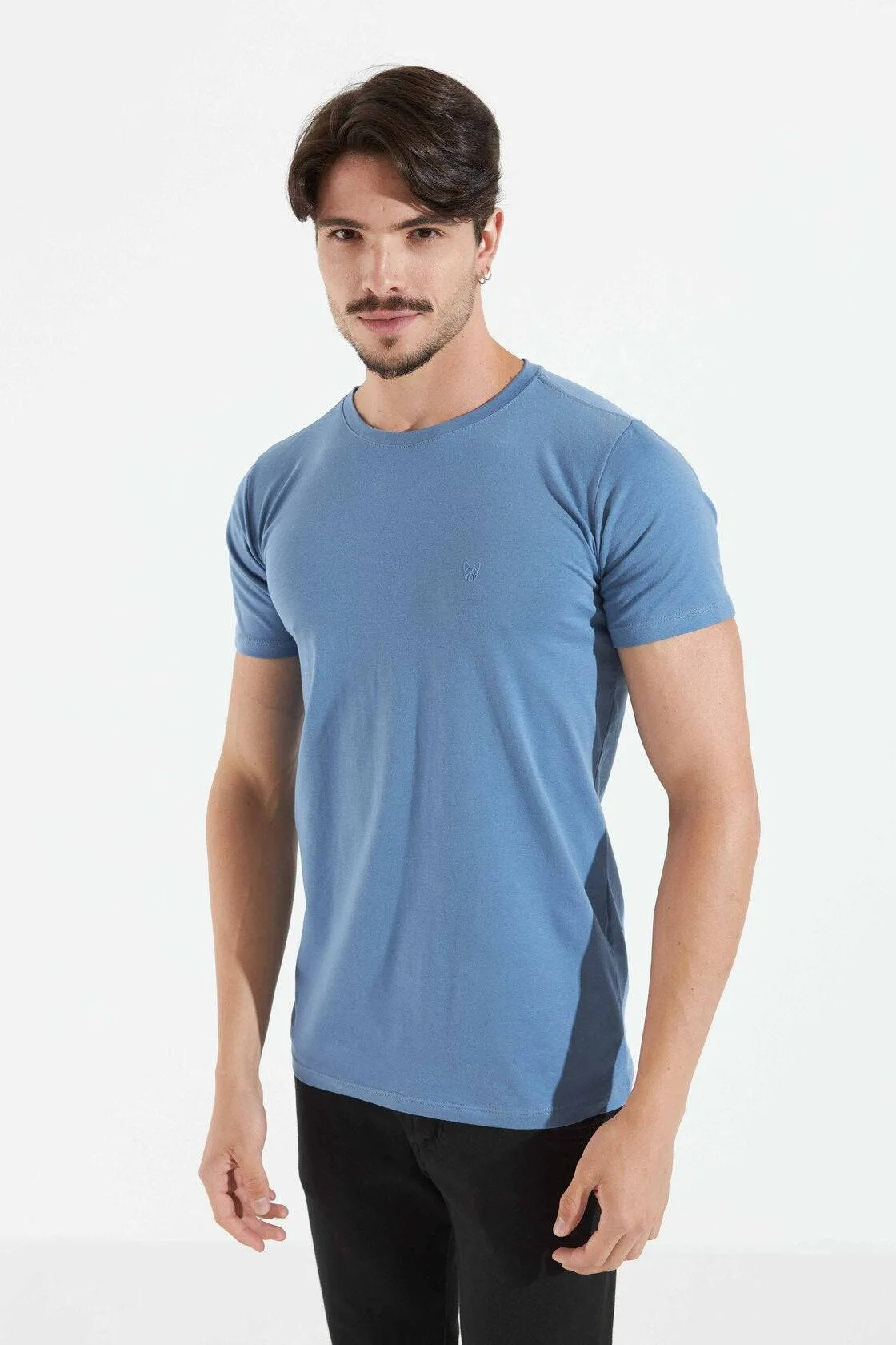CAMISETA BÁSICA LONG - AZUL