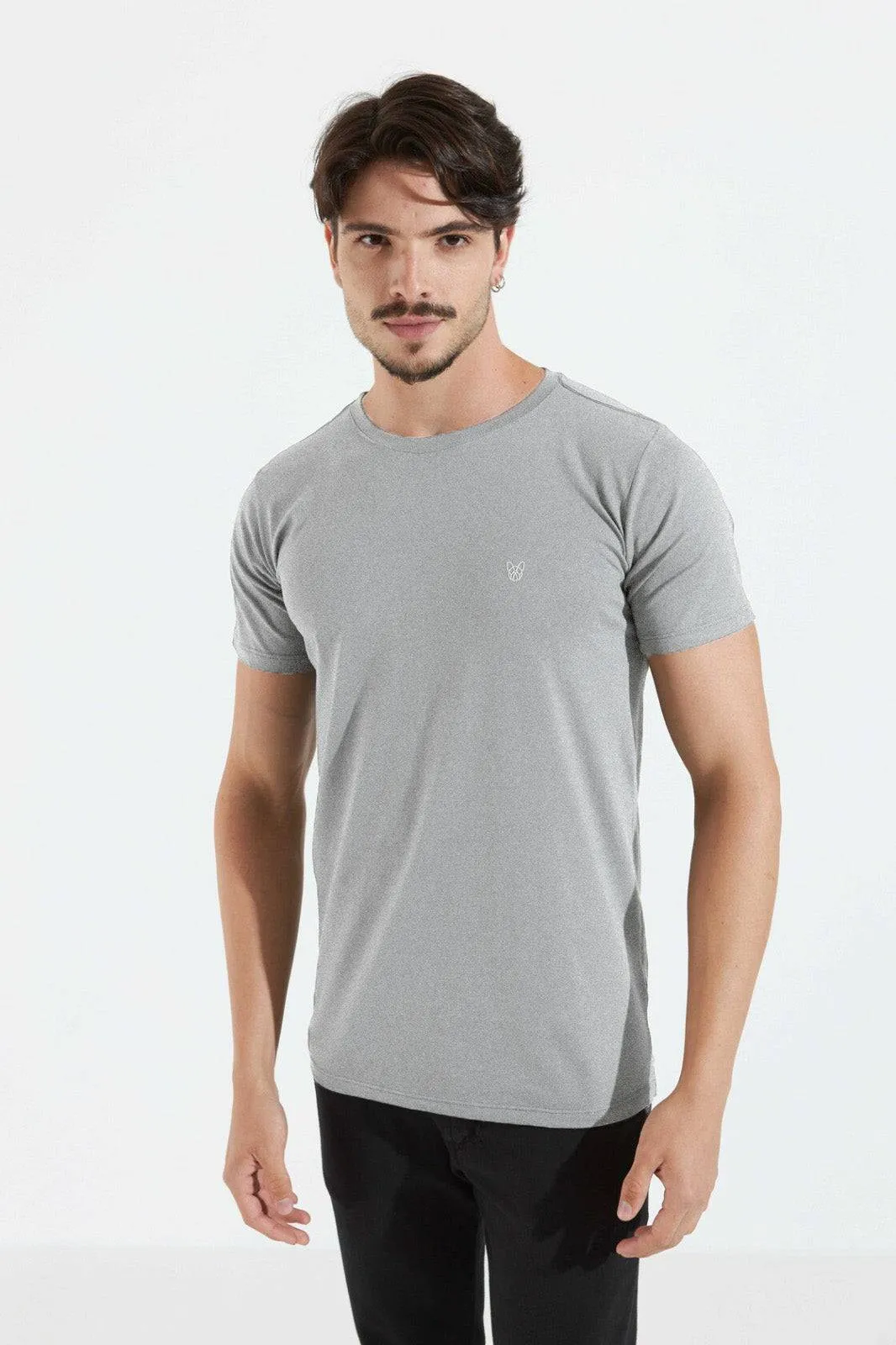 CAMISETA BÁSICA LONG - CINZA