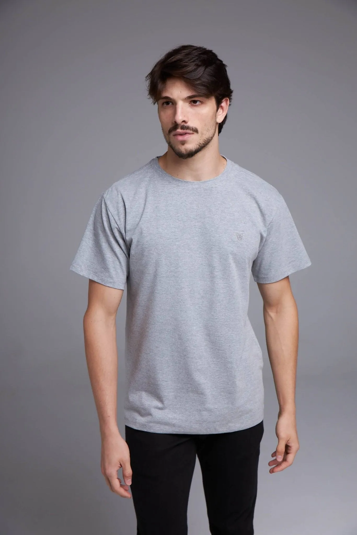 CAMISETA BÁSICA OVERSIZE - CINZA