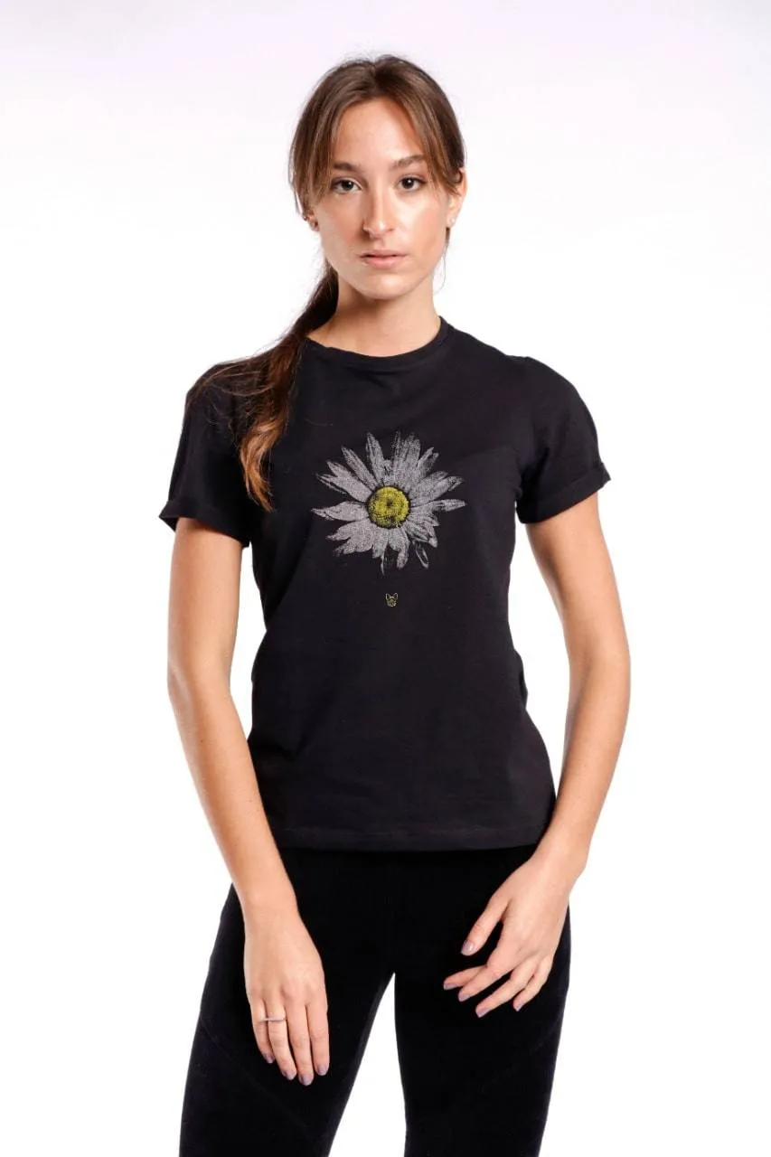 CAMISETA FLOWER - PRETO