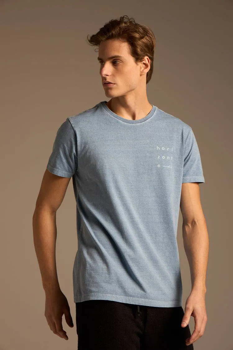 CAMISETA HORIZONTE STONE - AZUL