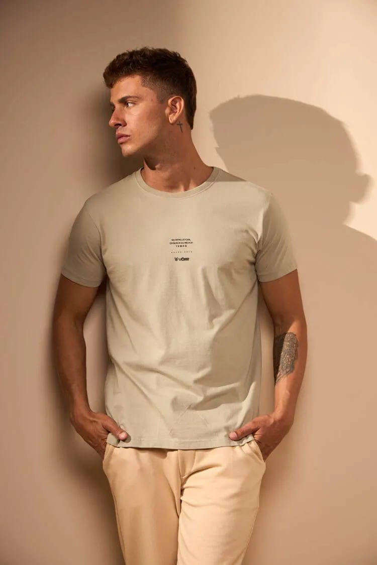 CAMISETA MELHOR TEMPO - CINZA CLARO