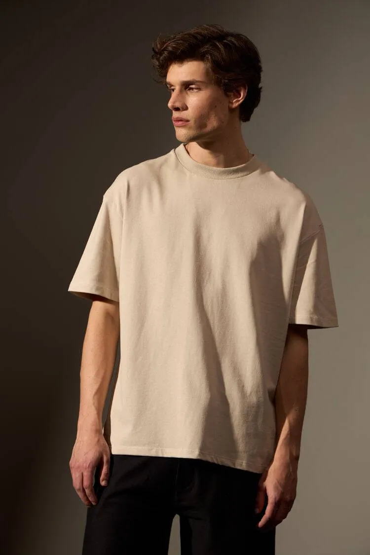 CAMISETA OVERSIZE SERRA - AREIA