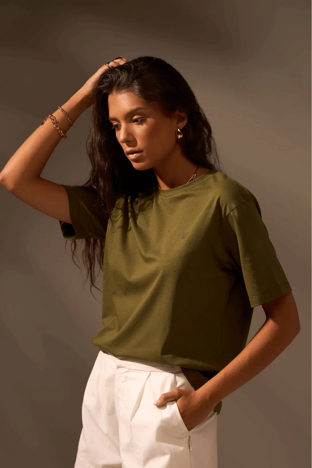 CAMISETA OVERSIZE - VERDE MUSGO