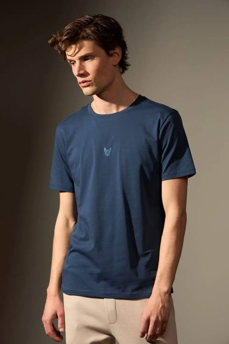 CAMISETA ALGODÃO EGÍPCIO VÖRR BULL - MARINHO