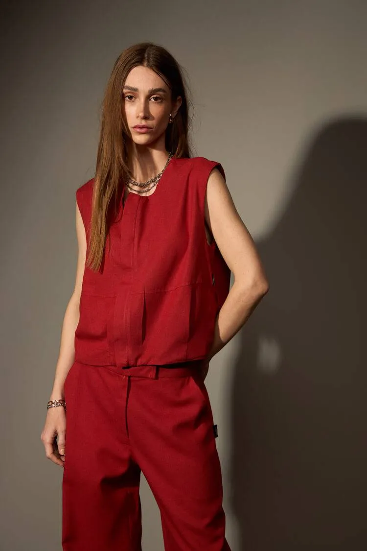 COLETE CARDEAL - VERMELHO