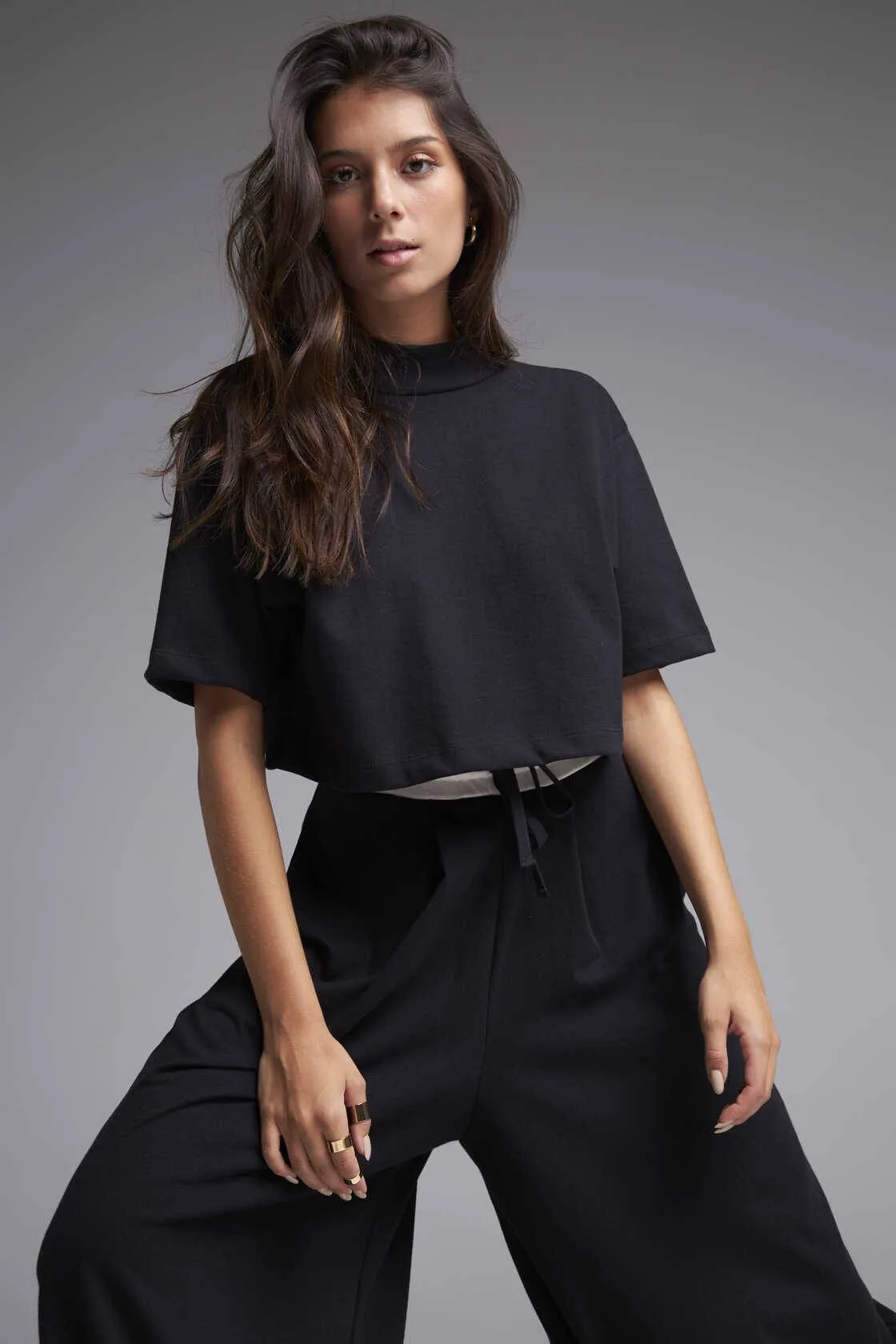 CROPPED HARMONIA - PRETO