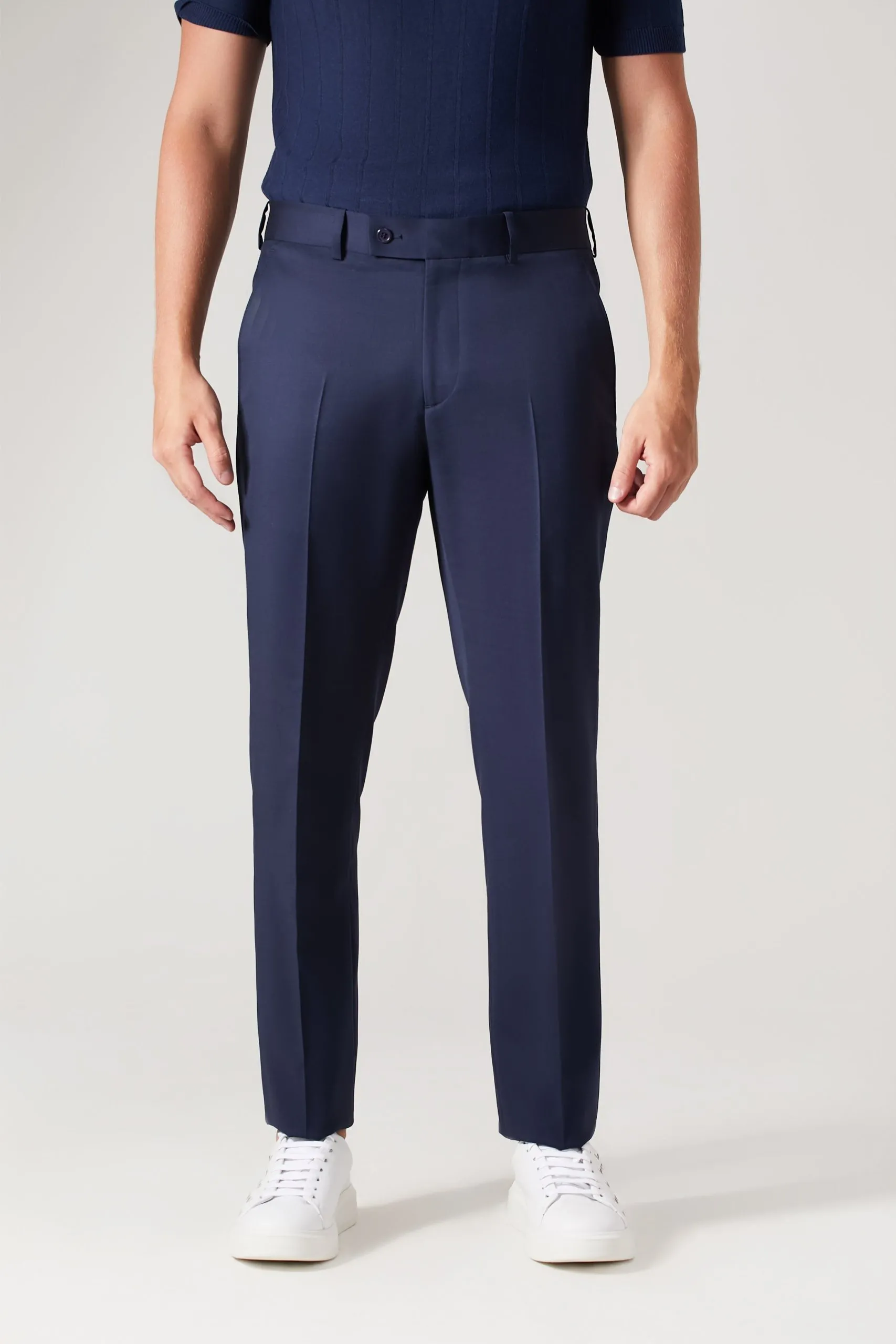 Calça Lã Super 120 Azul Marinho