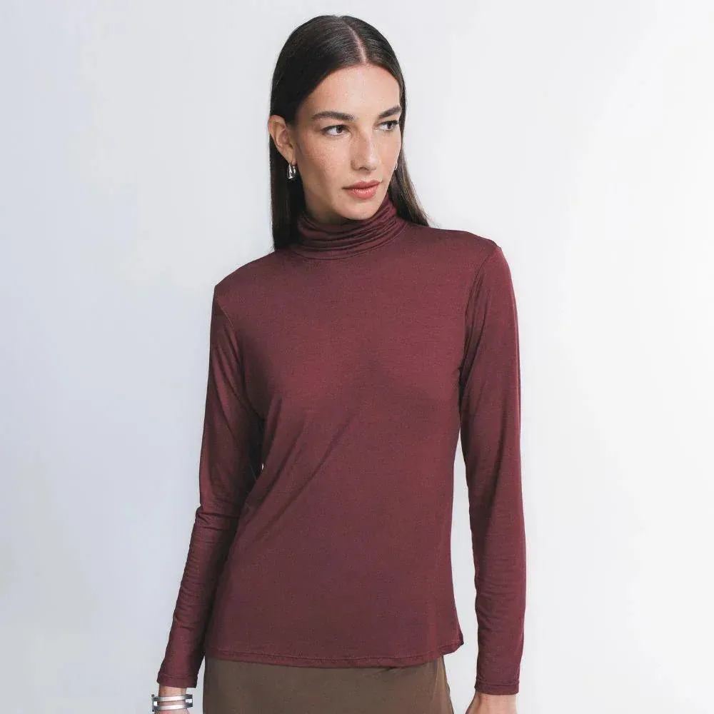 Tech T-Shirt® Gola Alta Manga Longa Feminina