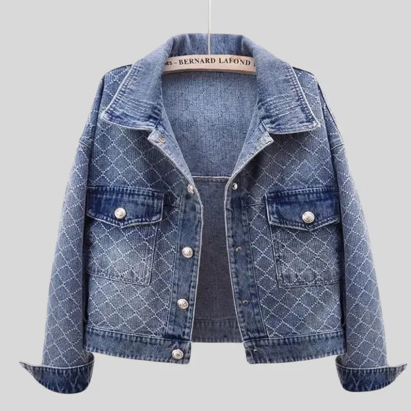 Jaqueta Jeans Feminina Tweed