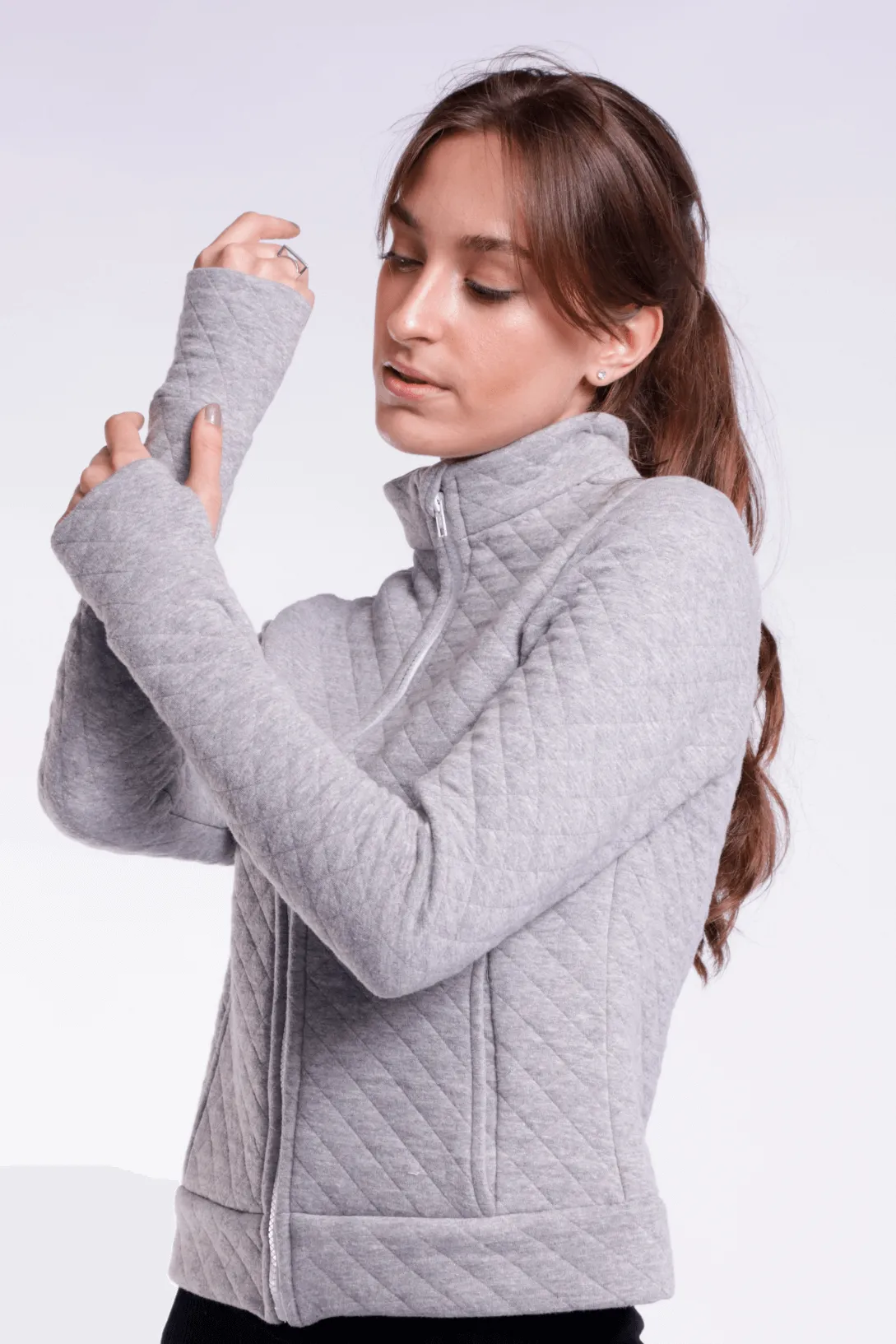 JAQUETA MATELASSÊ - CINZA