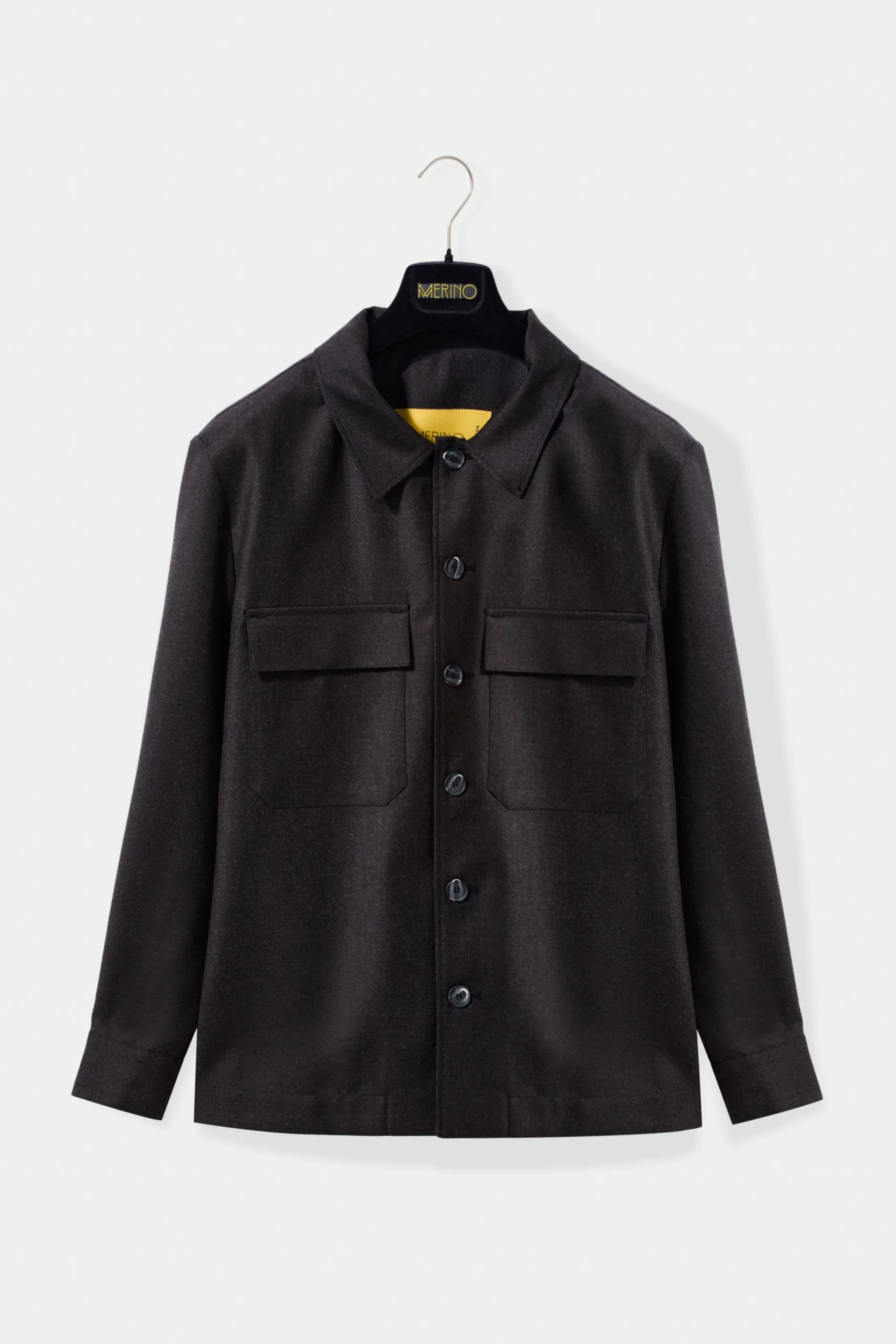 Caban lã camurça chumbo