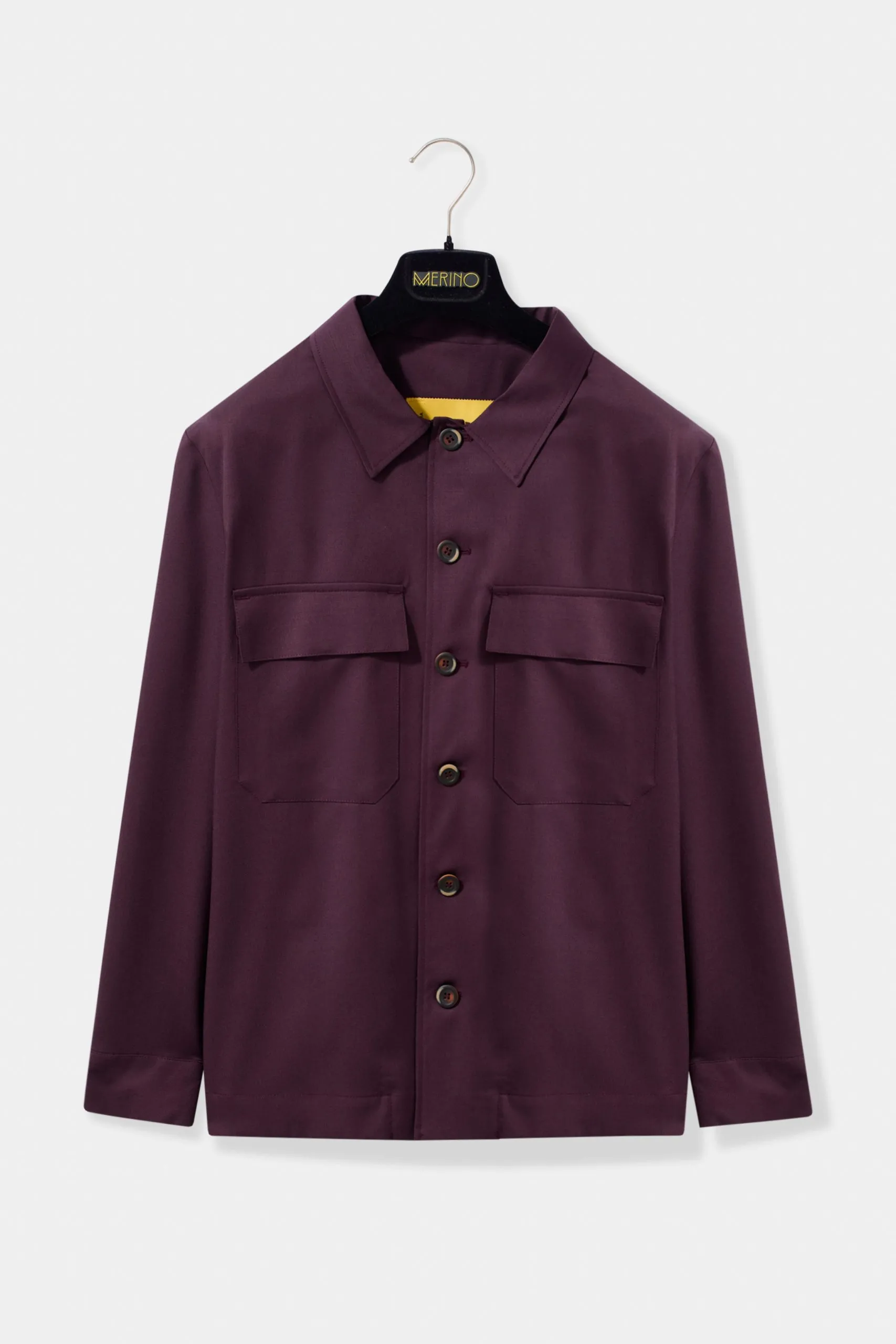 Caban lã fria bordô