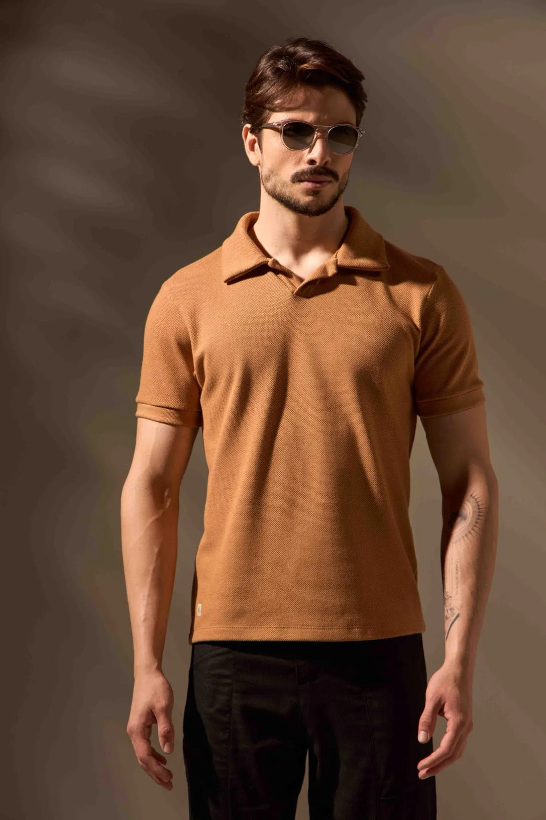 POLO ENDURANCE TEXTURIZADA ALGODÃO - COBRE