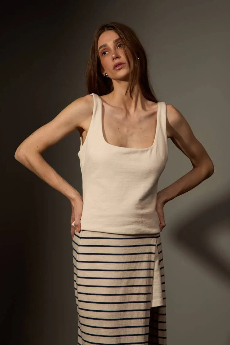 REGATA POÇO 100% ALGODÃO - AREIA