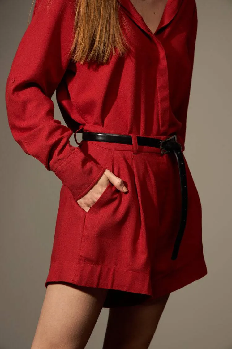 SHORT CARDEAL - VERMELHO