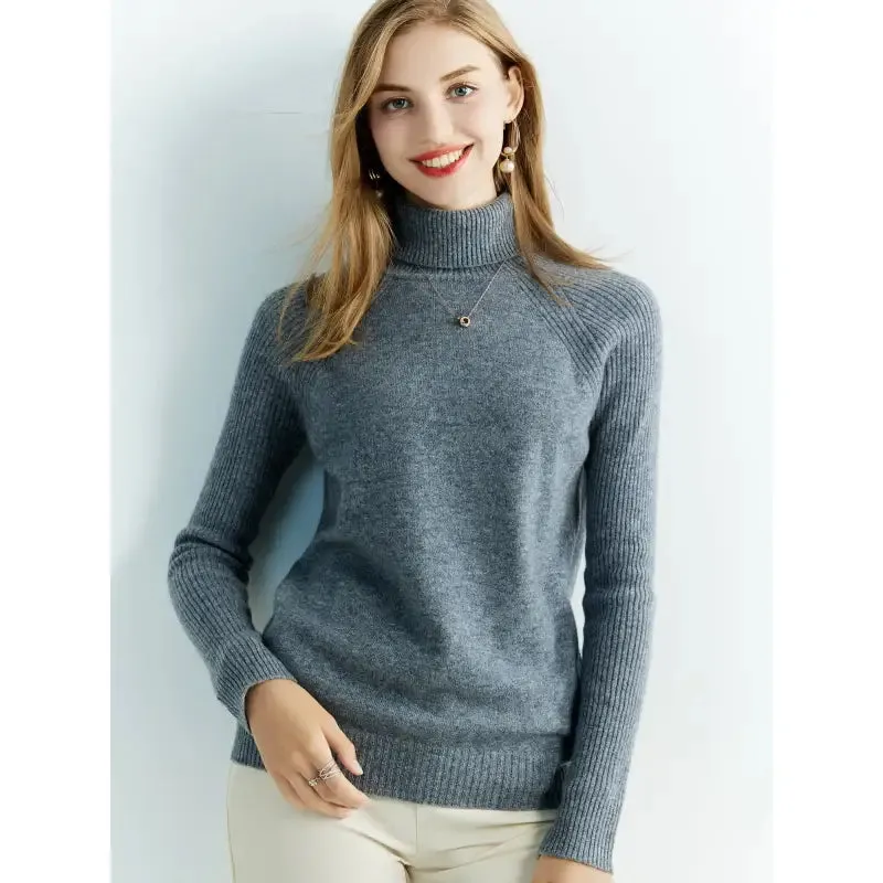 Suéter Gola Alta Feminino